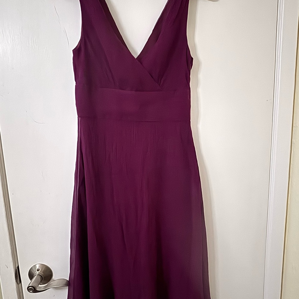 J. Crew Purple Sleeveless V-Neck Maxi Dress